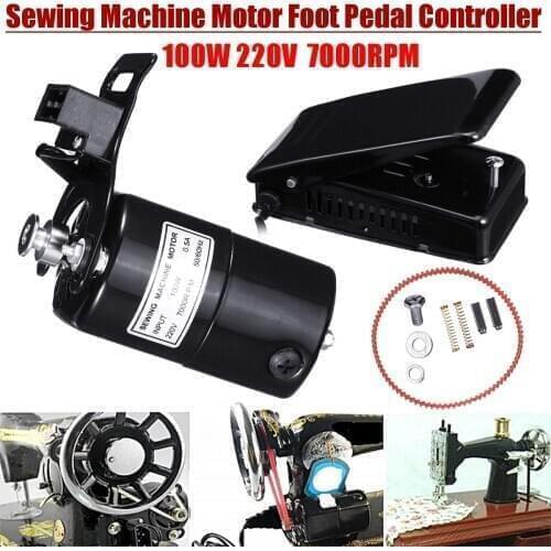 220v/110V 100W 0.5 Amps Sewing Machine Motor 7000 r/min for Sewing Machine with Foot Pedal Controller Set Handwork Accessories