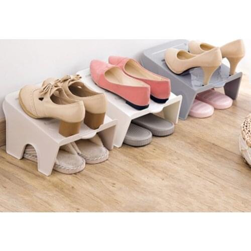 Japanese Fish Pattern Double Mesh Shoe Rack Integrated Provincial Space Shoe Support Home Living Room Simple Storage Shoe Rack