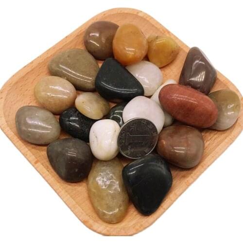Tumbled Decorative Cobble Stone Polished Black River Manufacturer Pebble for Landscaping and Garden Decoration