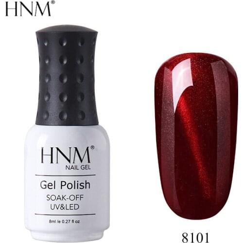 HNM Jade Cat Eye Series UV Gel Nail Polish 8ml LED Lamp Gel Nail Polish Semi Permanent Soak Off Gelpolish Lucky Lacquer Enamel