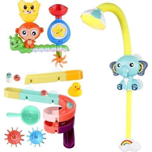Toddler Boy Elephant Spray Toy Baby Bath Electric Shower Swimming Water Toys Yellow Duck Cute Turtles Dinosaur Egg for Kids