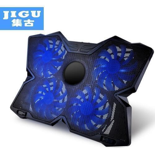 JIGU 4 FAN 2 USB Laptop Cooler Air Exhaust Cooling Fan CPU Cooler for Notebook computer hardware cooling 12'-17' Notebook Laptop