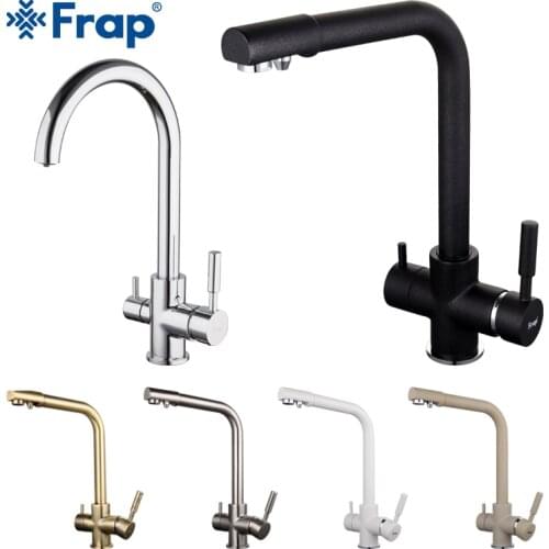 Frap New Black Kitchen Faucet For Kitchen Faucets Kitchen Sink Faucet 360 Degree Rotation Dual Handle Tap F4352 series
