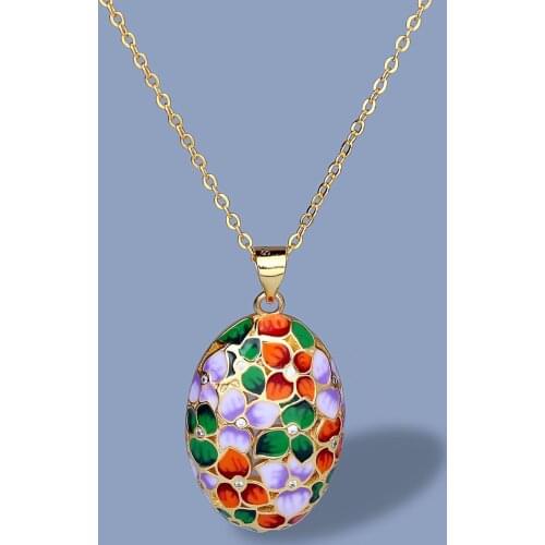Fashion and Colorful Small Flowers Ladies Necklace Colorful Epoxy Handmade Enamel 925 Silver Ladie Jewelry Pendant Sweater Chain
