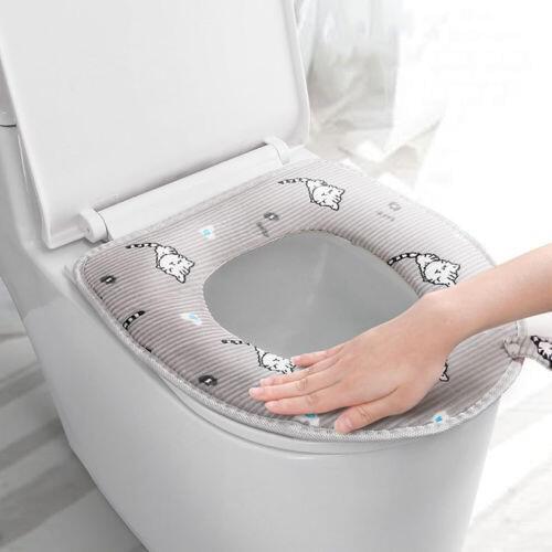 Bathroom Washable Toilet Seat Warmer Soft Protector Toilet Seat Cushion Overcoat Toilet Case