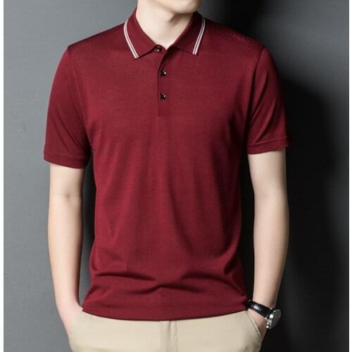 Ymwmhu New Fashion Men Polo Shirt Cotton Short Sleeve Solid Summer Thin T-shirts Casual Button Collar Basic Polo Shirt for Man
