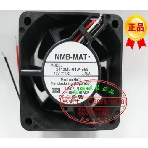 NEW NMB-MAT NMB 2410ML-04W-B69 6025 DC12V 3lines ball bearing cooling fan