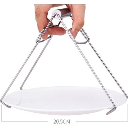 New Foldavle Hot Bowl Clip Pot Dish Holder Steamer Lifter Picker Heat Insulation Plate Tong Anti-hot Clamp Gripper Kitchen Tools