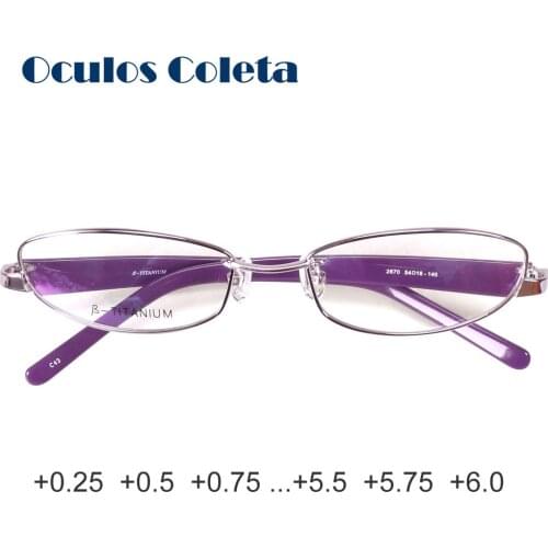 Titanium reading glasses for women +0.25 +0.5 +0.75 +1.25 +1.5 +1.75 +2.25 +2.5 +2.75 +3.0 +3.25 +3.5 +3.75 +4.0 +4.25 +4.50