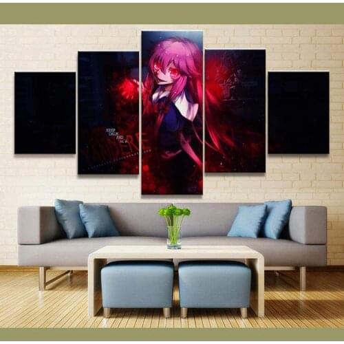 5 Piece Wall Art Canvas Anime Manga Figure Mirai Posters And Pictures Modern Home Decor Living Room Wall Decoration Paintings
