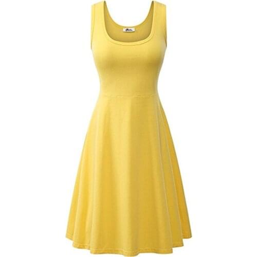 2022 Summer Spring Vintage Dresses Square Collar A Line Casual Elegant Party Dress Patchwork Sleeveless Retro Dresses AD060