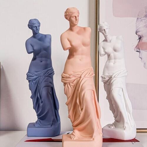 Resin Sculpture Home Decoration European Character Statue Art Decoration Ornaments Handmade Crafts Sketch Props for Home Office