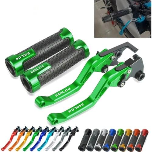 Adjustable Brake Handle Clutch Levers Motorcycle Thruster Grip CNC Material Handbar Tube For 640 LC4 2003 2004 2005 2006