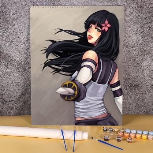 Cartoon Girl Woman Paint By Numbers Kit Acrylic Paints 40*50 Oil Painting Home Decor For Handiwork