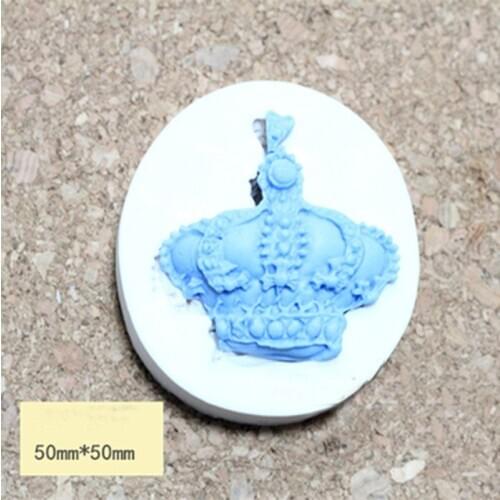 PRZY Silicone Mold Fondant Mould Crown Sugar Cake 2D Retro Crown Candy Mold Silica Gel Food Grade Silicone for Cake Decorations