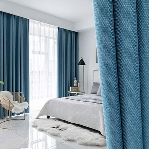 2021 Blackout Curtains For Living Room Para Salon Cortinas Rideau Nordic Modern Minimalist Thickened Curtains Pure Modern Time