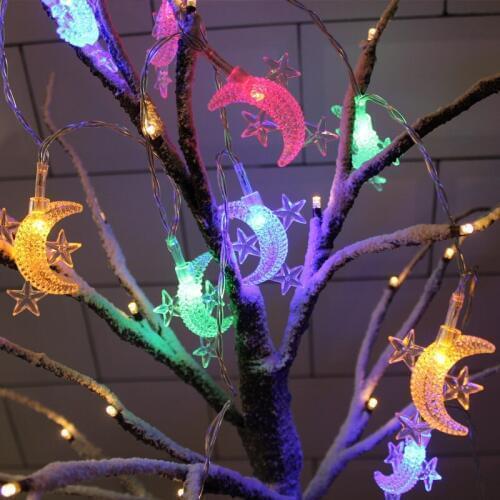 USB Battery Powered 1.5M/3M LED Star Moon Fairy Garland String Lights New Year Christmas Wedding Home Indoor Decoration Light