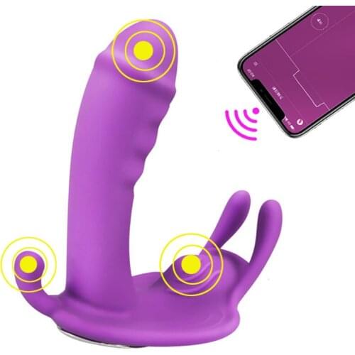 Wear APP Butterfly Vibrator Sex Toys for Couple Orgasm Masturbator Bluetooth Wireless Remote Dildo Vibrators for Women Panties