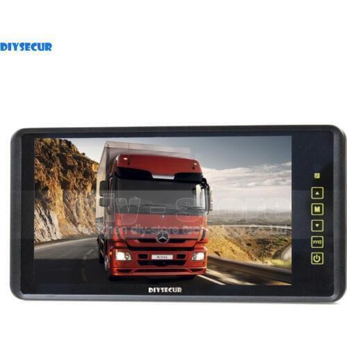 DIYSECUR 9 Inch LCD Display Rear View Mirror Monitor Car Monitor Parking Assistance System Kit For Car Camera / DVD / VCD