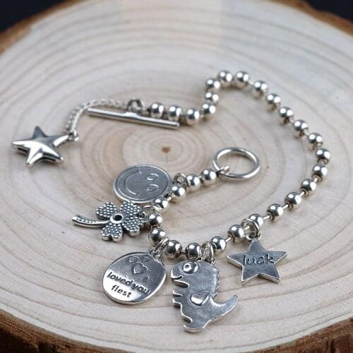 FNJ 925 Silver Bracelet for Women Jewelry Original S925 Sterling silver Bracelets Animal Charm 20cm