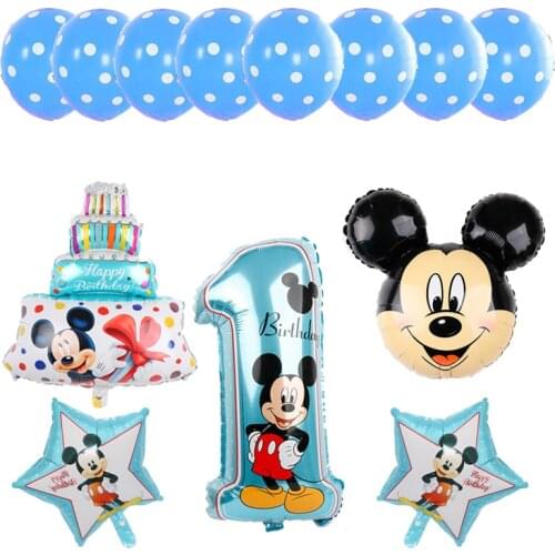 1 Set Disney Minnie Mickey Mouse Aluminum Foil Balloon Wedding Birthday Party Decoration Helium Balloon Baby Shower Kids Toy