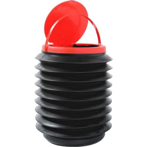 1 Pcs 4L Car Trash Bin Automobile Wash Telescopic Storage Bucket Folding Rubbish Organizer Garbage Can Universal Black 2021 New