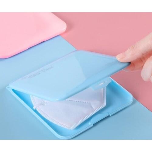 1PCS Storage Box plastic square easy to carry mask storage Dust-proof preservation mask box for student home outdoor supplies