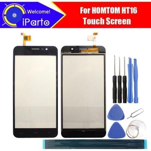 5.0 inch HOMTOM HT16 Touch Screen Panel 100% Guarantee Original Glass Panel Touch Screen For HT16 + tools + Adhesive