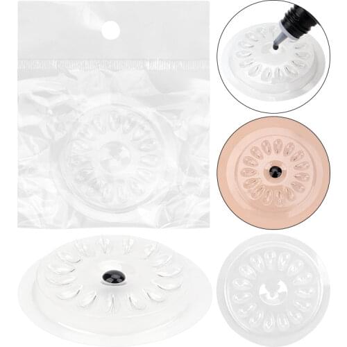 100 pcs Disposable Eyelash Flower Glue Adhesive Pallet Lashes Holder Sticker Plastic Pads Eyelash Extension women Makeup Tools