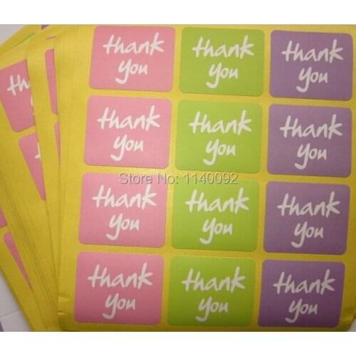 Wholesale 300pcs a lot, free shipping "thank you" stickers/Christmas gift packing decorative stickers