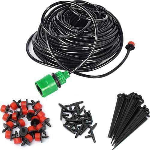 5/15/25M Micro Drip Irrigation Watering Sprinkler System Plant Automatic Self Watering Hose Adjustable Garden Watering Kit Set