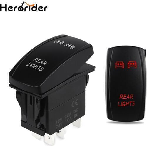 5pin Laser Push Button Rocker Toggle Switch Blue LED Bar Light Auto Led Light Bar Rocker Switch Waterproof 12V