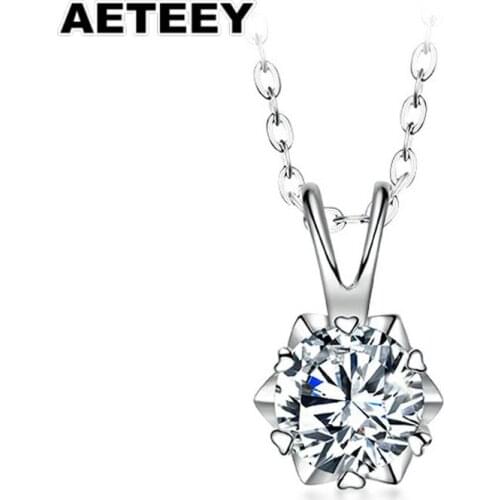 925 sterling silver moissanite star ring for women simple 1ct necklace earrings engagement wedding ring jewelry sets JW-02
