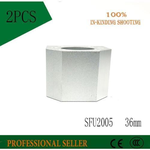 Free shipping SFU2005 SFU2010 36mm ballscrew aluminum DSG20H for 2010 2005 20mm ball screw nut housing Bracket Holder CNC parts