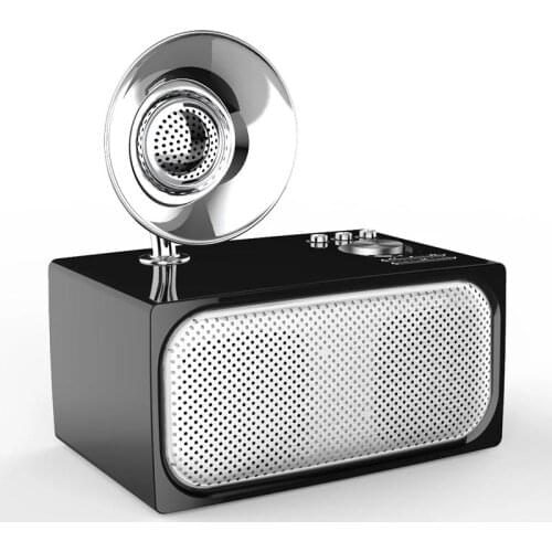 Retro wireless bluetooth speaker high power subwoofer super bass 3D surround sound support USB / AUX / FM caixa de som boom box