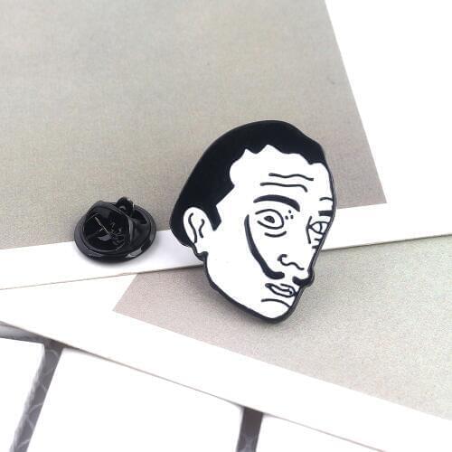 La Casa De Papel Badge Pins Brooch The House of Paper Money Heist Salvador Dali Enamel Brooches Coat Bag Button Pin Jewelry