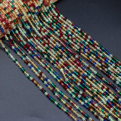 Mix Color Natural Stone Bead Section Round Shape Loose Stone Beaded for Jewelry Making DIY Bracelet Necklace Wholesale Size 3mm