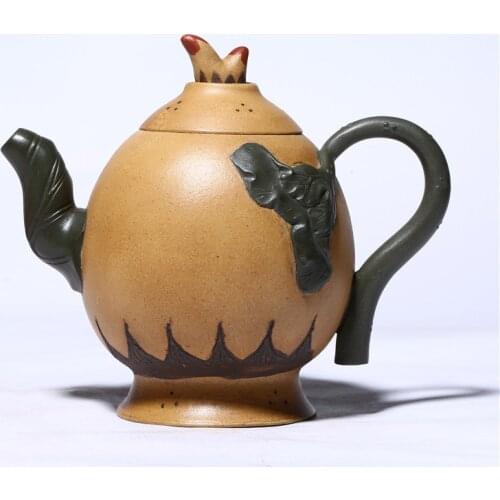 Purple Clay Teapot Handmade Imitation Old Teapot Teapot Raw Ore Section Mud Jade Pile Kungfu Tea Set Teapot Household Teapot
