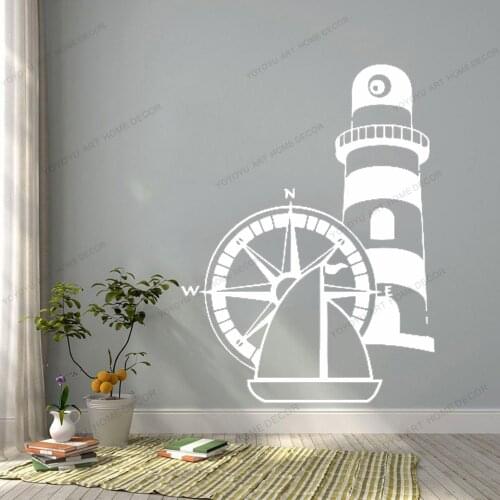 Decoration Lighthouse Wall Sticker For Kids Room Vinyl Art Removable Poster Mural Design Decals Wallpoof CX564