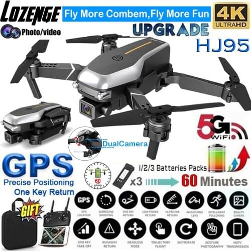Lozenge Remote Control Drone HJ95 Quadcopter with 720P/1080P/4K FPV 120° Wide-angle Camera + Gravity Sensing + Storage Bag