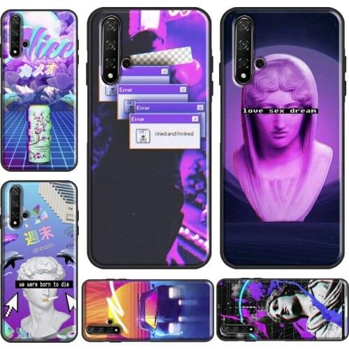Vaporwave Glitch Aesthetics Case For Huawei Y6 Y7 2019 Nova 5T Funda For Honor 10i 10 Lite 20 Pro 8X 9X 7A 8A Case