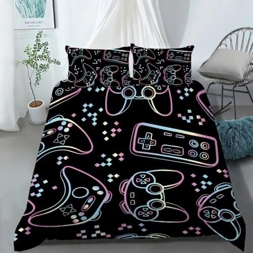 BailiPromise Teen Esport Games Bedding Set bedroom 3D Print Gamepad Pillowcase Soft Duvet Cover Kids Boys Youth Queen King