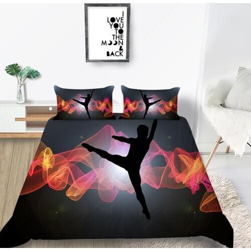 King Size Bedding Set Ballet Dancer Elegant Classic 3D Duvet Cover Creative Queen Twin Full Single Double Unique Design Bed Set