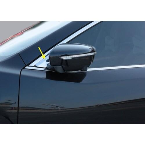 Car Cover Door Mirror Window Glass Front Side ABS Chrome Trim Triangle Auto For Nissan X-Trail XTrail T32/Rogue 2014 2015 2016