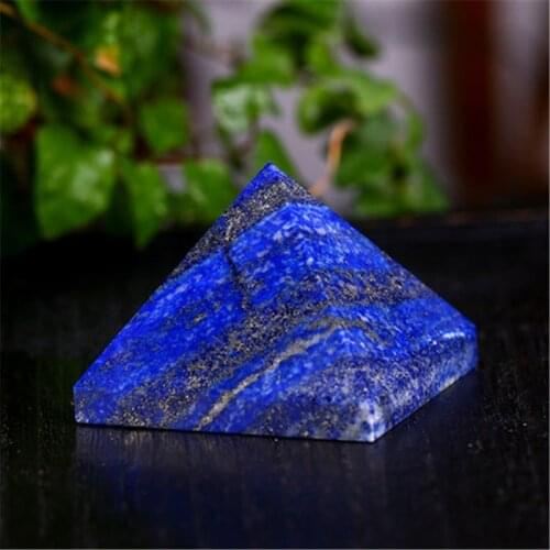 Lapis Lazuli Pyramid Quartz Crystals Natural Stones and Minerals Feng Shui Crafts Fine Decoration Crystals and Stones Healing