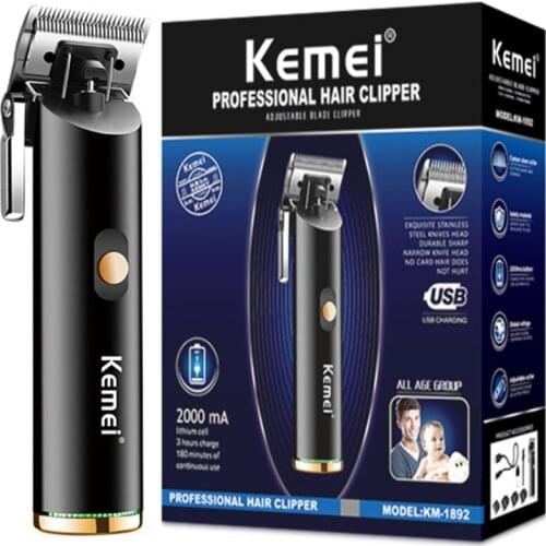 Original powerful metal housing professional barber hair clipper men cordless hair trimmer electric beard hair cuttting machine