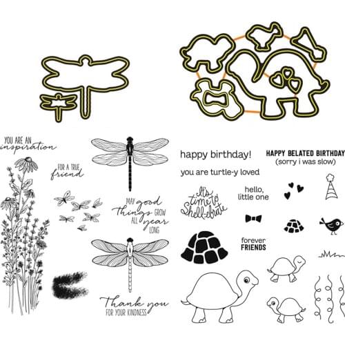 Metal Cutting Dies Animal series DIY Scrapbooking Album Decoration Embossing Paper Card Craft Silicone Clear Seal Stamps