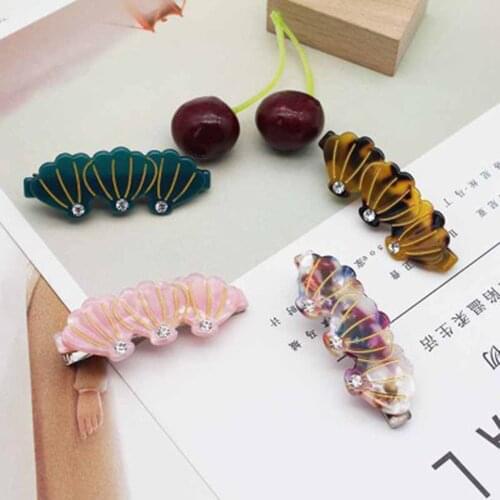 Fashion Shell Hair Clip Barrette Hairpins Duckbill Clip Hair Claw Styling Tool Alloy Metal Hairpin Sea Hair Clips for Women Girl