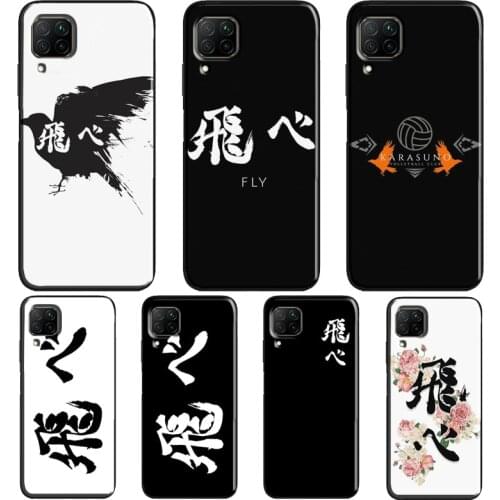 Haikyuu Crow Fly Soft Case For Huawei P20 Lite P10 P40 P30 Pro Mate 20 10 30 Lite P Smart 2019 Z Cover