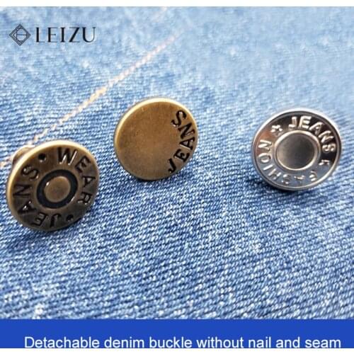 3pcs Sewing-Free Nail-Free Detachable Jeans Buttons Adjustable Metal Studs Denim Clothes Accessories TJ3490